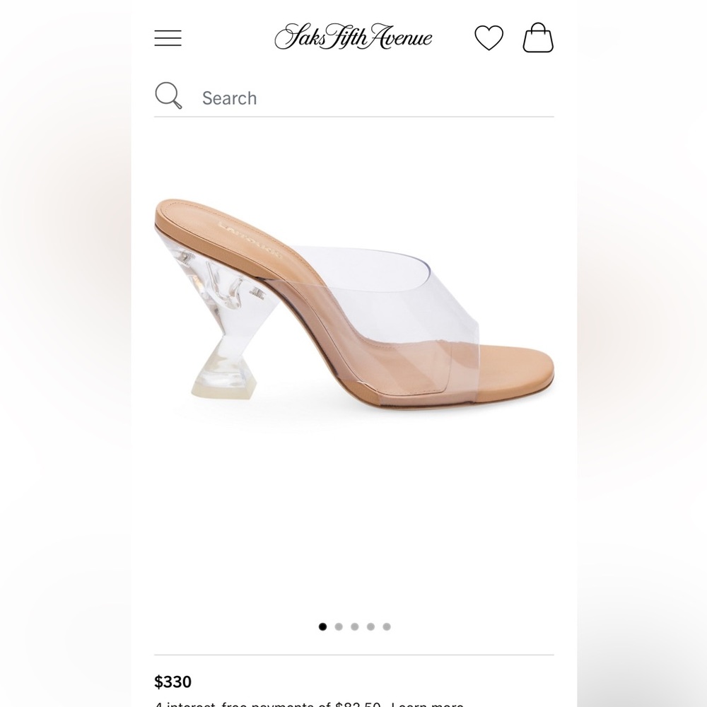New, never worn clear Larroude heels